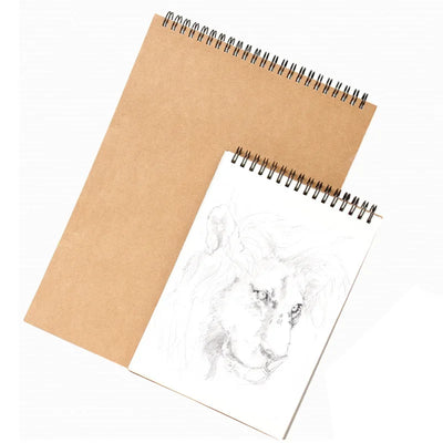 Brief kraft paper sketch book A4 professional art coil sketch book - Korvel