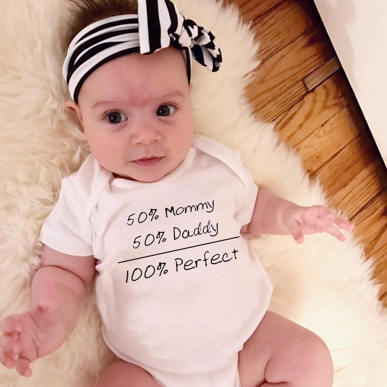 Bodysuit de bébé imprimé moderne de luxe - Combinaison d'été unisexe