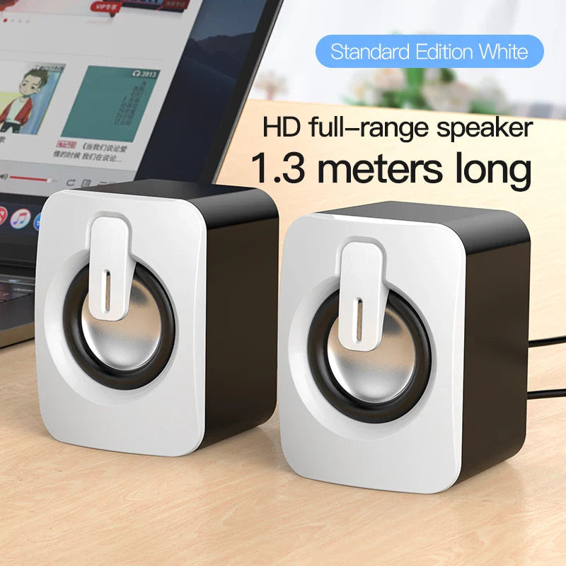 Mini Computer Speaker USB Wired Speakers 3D Stereo Sound Surround Loudspeaker For PC Laptop Notebook Not bluetooth Loudspeakers - Korvel