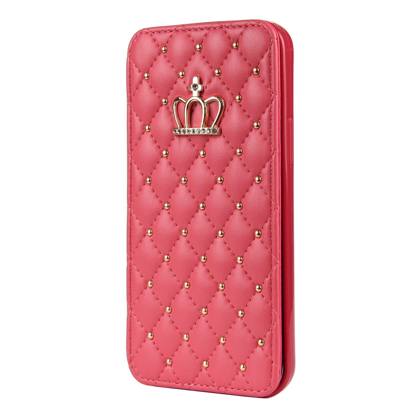 Chic Pink Leather Wallet Case for iPhone - Full Protection & Card Holder - Korvel