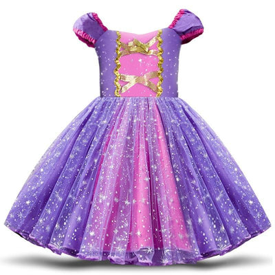 Luxury Purple Princess Dress for Girls - Perfect for Celebrations