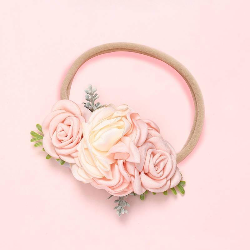 Bandeau Floral Élégant pour Nouveau-nés - Doux et Ajustable