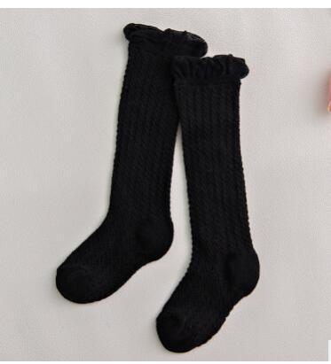 Charming Non-Slip Cotton Knee High Socks with Bow for Baby Girls - Korvel