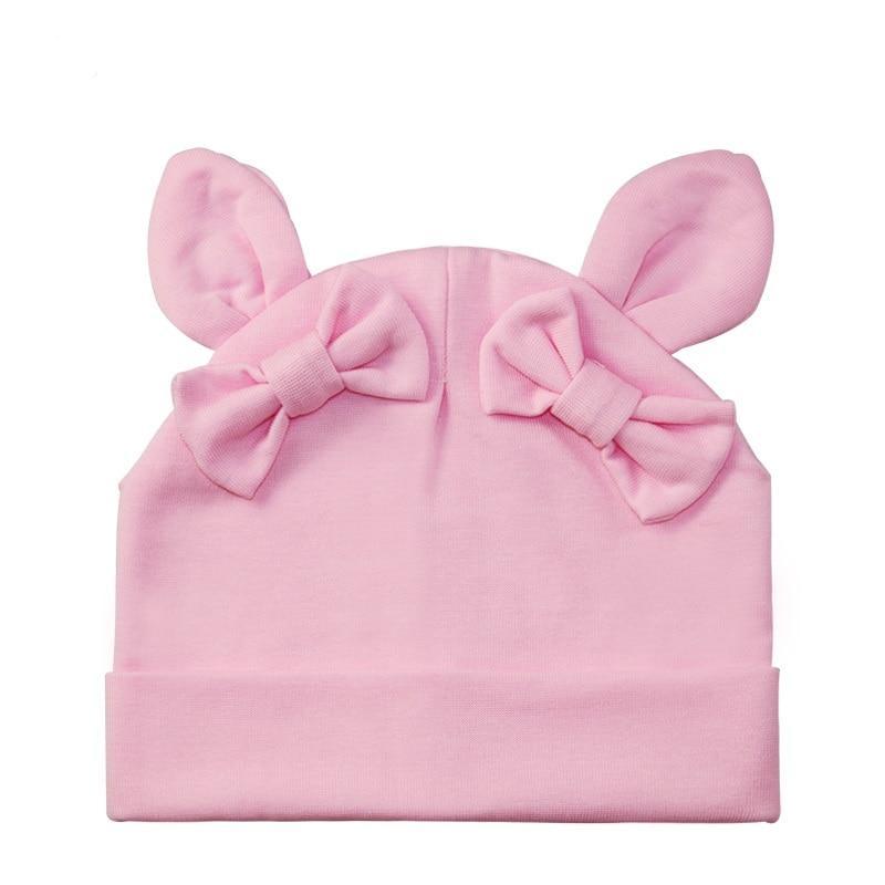 Sombrero de Conejito para Niña - Gorra de Algodón con Lazo