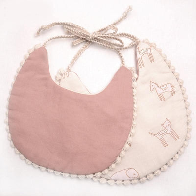 Double-Deck Infant Bibs - Stylish Cotton Linen for Toddlers