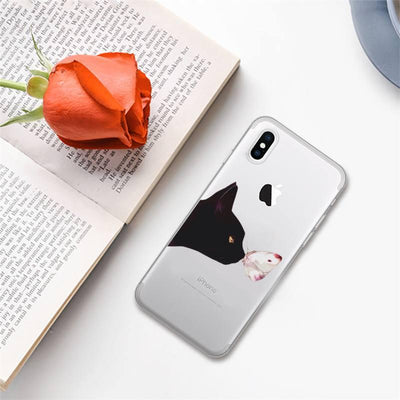 Cute Black Cat Phone Case for iPhone Models