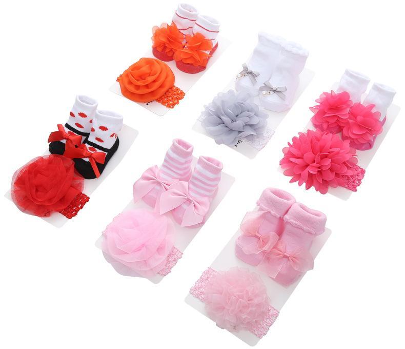 Adorable Princess Bow Baby Socks & Hairband Set - Cozy & Stylish for Girls - Korvel