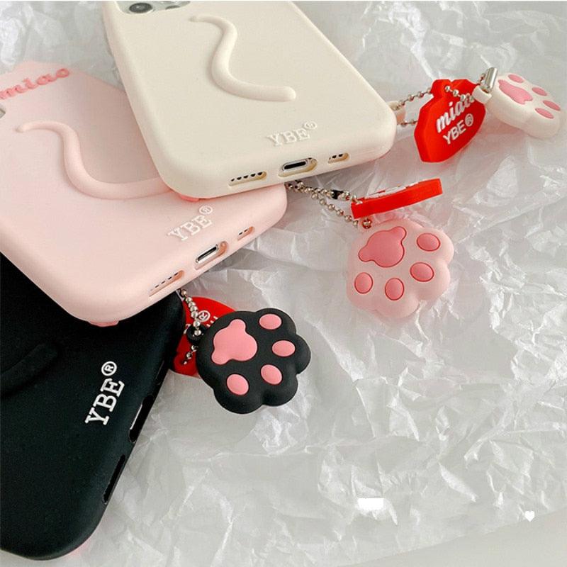 Cartoon Cat Ear Phone Case for iPhone - Cute & Durable