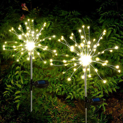 Modern Luxury LED Solar Garden Lamp - Tree Fireworks Design