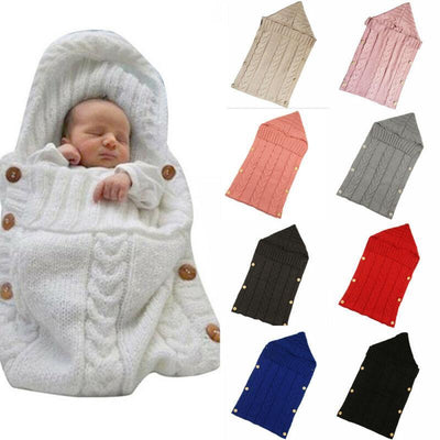 Premium Knitted Baby Swaddle Blanket for Comfort and Warmth