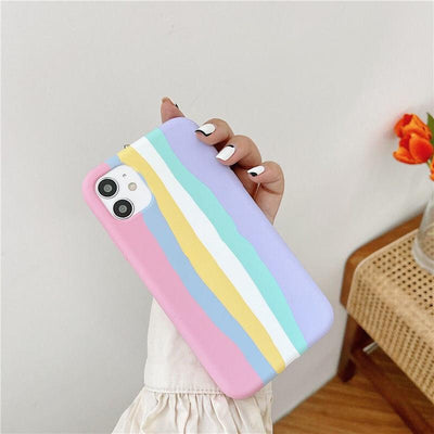 Luxury Rainbow Silicone Case for iPhone - Premium Protection