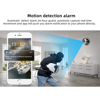 Caméra de sécurité sans fil mini WiFi 1080P