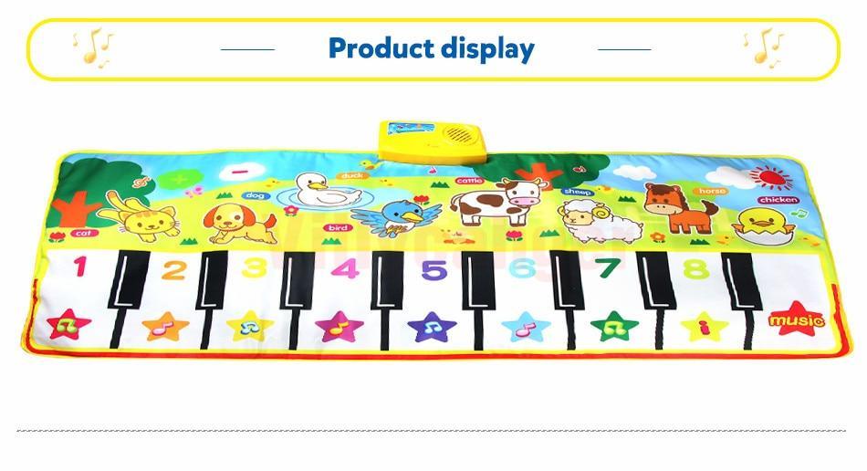 Tapis Musical Interactif avec Sons d'Animaux pour Enfants