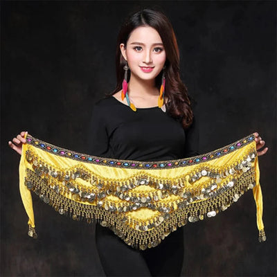 Vila&Yomi Premium Belly Dance Belt with Crystal Accents
