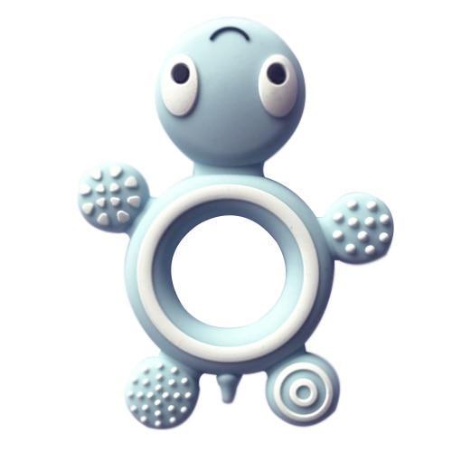Chupete de Silicona en Forma de Tortuga para Bebés - Seguro y Divertido