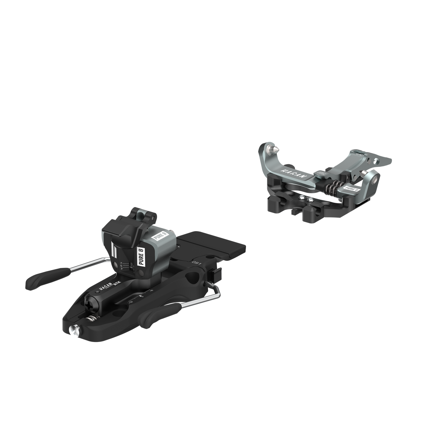 HAGAN Pure 8 Ski Bindings - Lightweight Performance for Lighter Skiers - Korvel