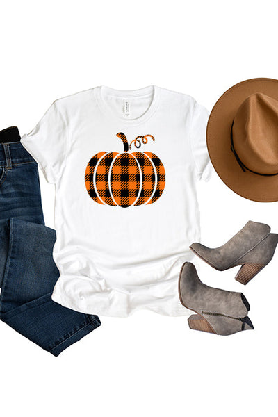 Gingham Pumpkin Batting Tee - Korvel