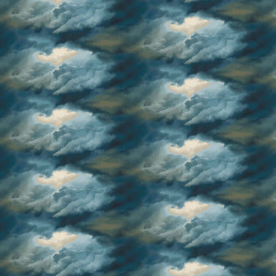 Blue Coastal Guardians Stormy Sky Fabric - 43"/44" Per Yard