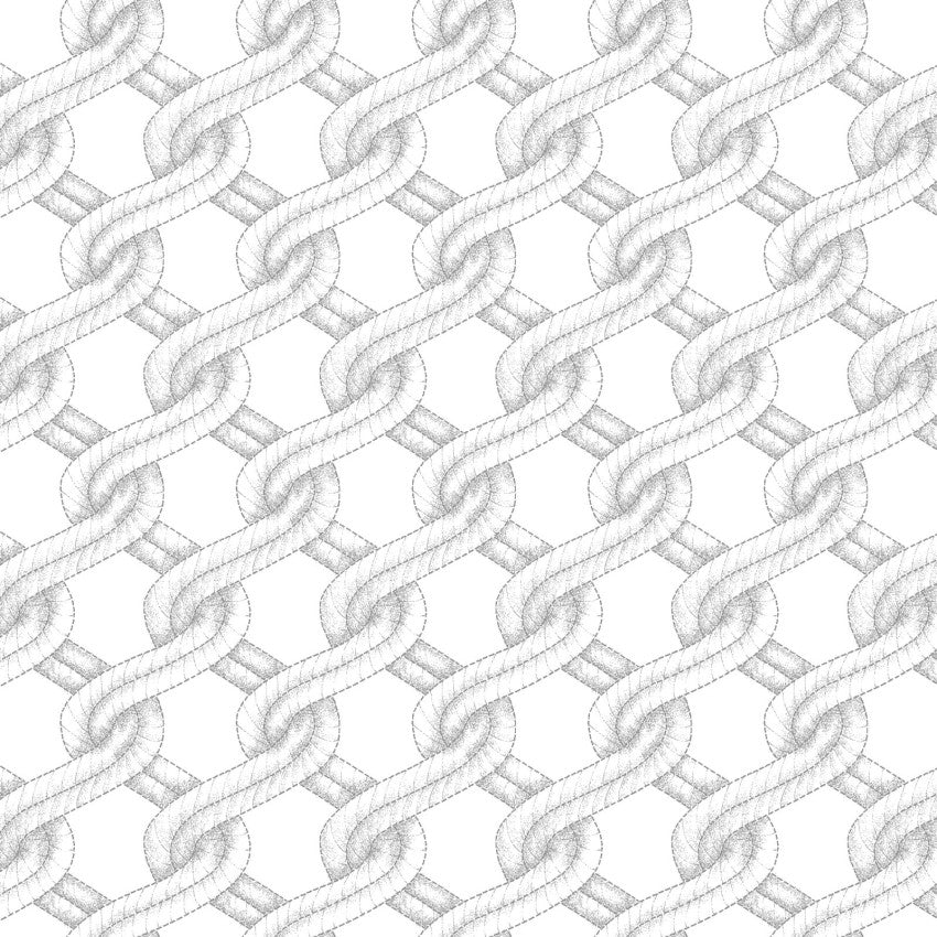 Tissu en corde torsadée White Coastal Guardians - 43"/44" par yard