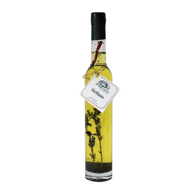 Siciliano Infused Extra Virgin Olive Oil Blend, Tall Round (375mL) - Korvel
