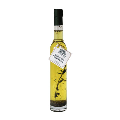 Basil & Sun Dried Tomato Infused Extra Virgin Olive Oil Blend, Tall Round (375mL) - Korvel