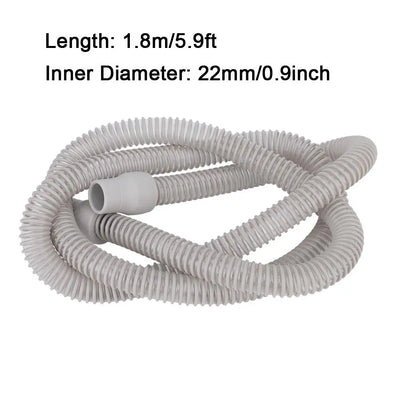 180cm CPAP Tube Tubing Universal Plastic Breathing Machine Accessories for Respiratory Ventilator Respirator Tubing Length - Korvel