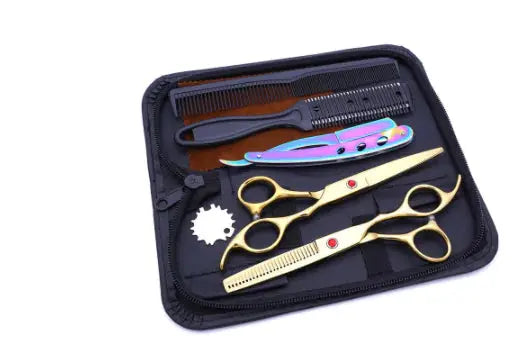 Juego de Tijeras de Peluquería de Acero Inoxidable Premium