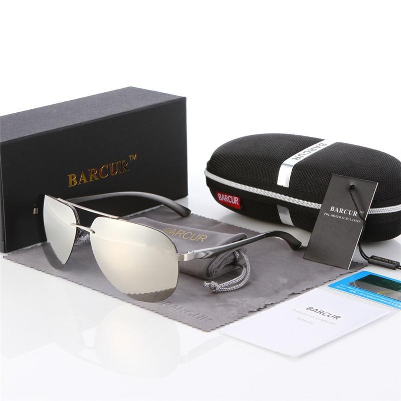 Premium Men's Polarized Pilot Sunglasses with UV400 Protection