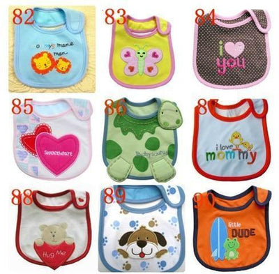 Bibs de bebé de algodón unisex de 3 piezas - Impermeables y transpirables