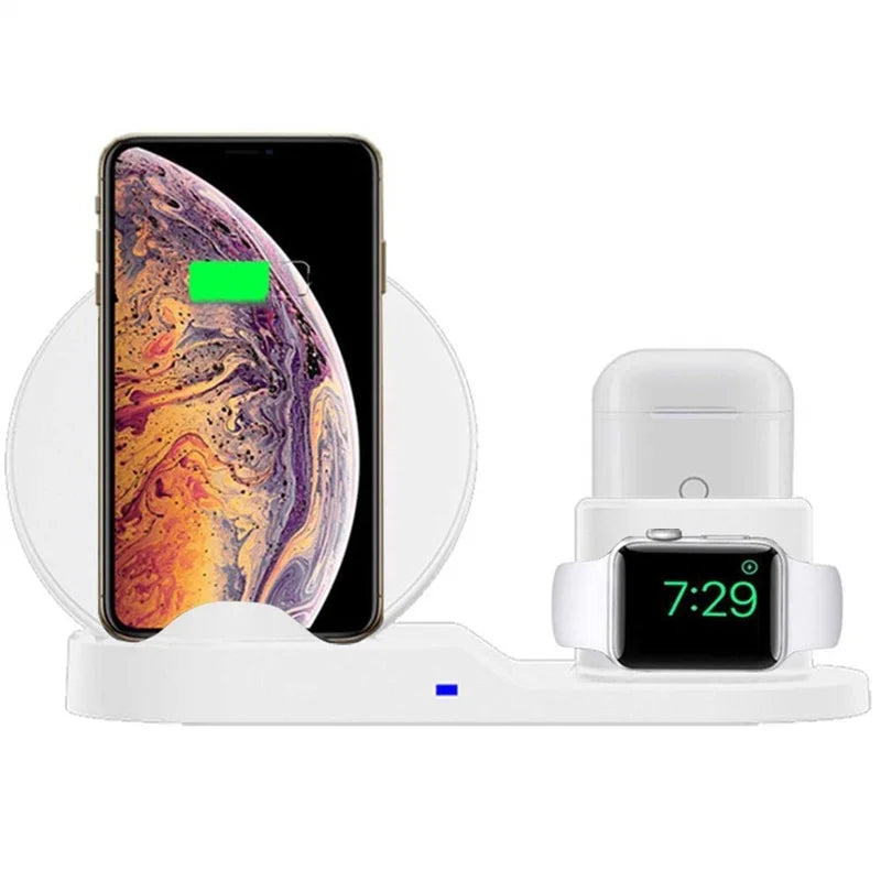 Cargador Inalámbrico Qi de 10W para iPhone y Dispositivos Android