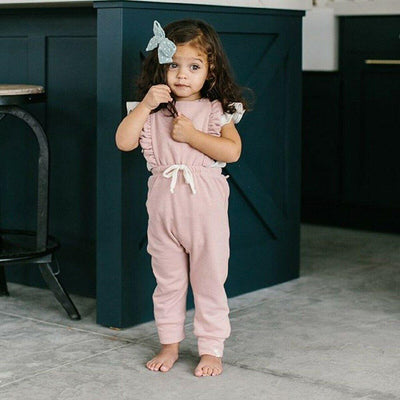 Retro Striped Ruffle Romper for Newborns