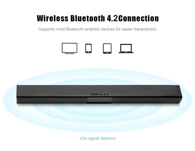 Barre de son Bluetooth 20W pour home cinéma et PC