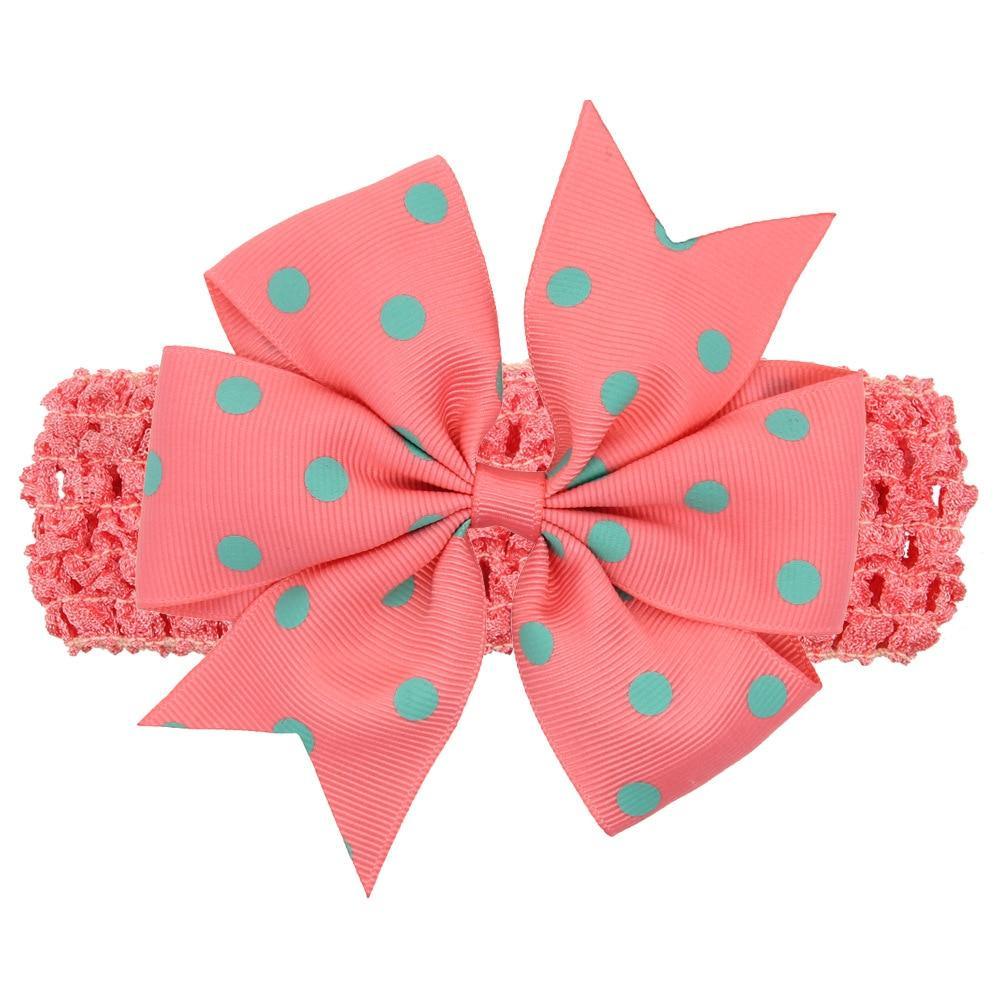 Modern Luxury Dot Bow Wide Headband for Girls