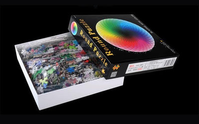 Rompecabezas Geométrico Redondo Arcoíris Colorido - 1000 Piezas