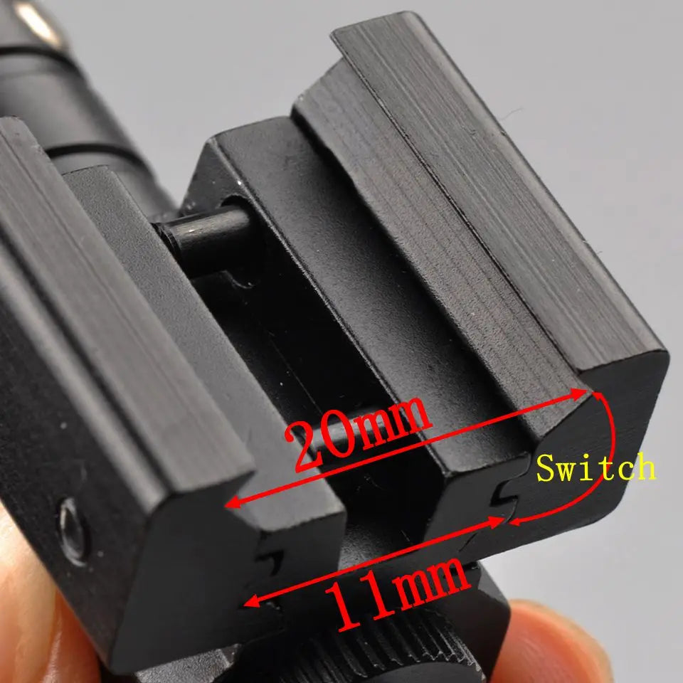 US Red Dot Laser Sight for Picatinny and Rifle with 635-655nm Adjustable 11mm/20mm Picatinny/Weaver Mount - Korvel