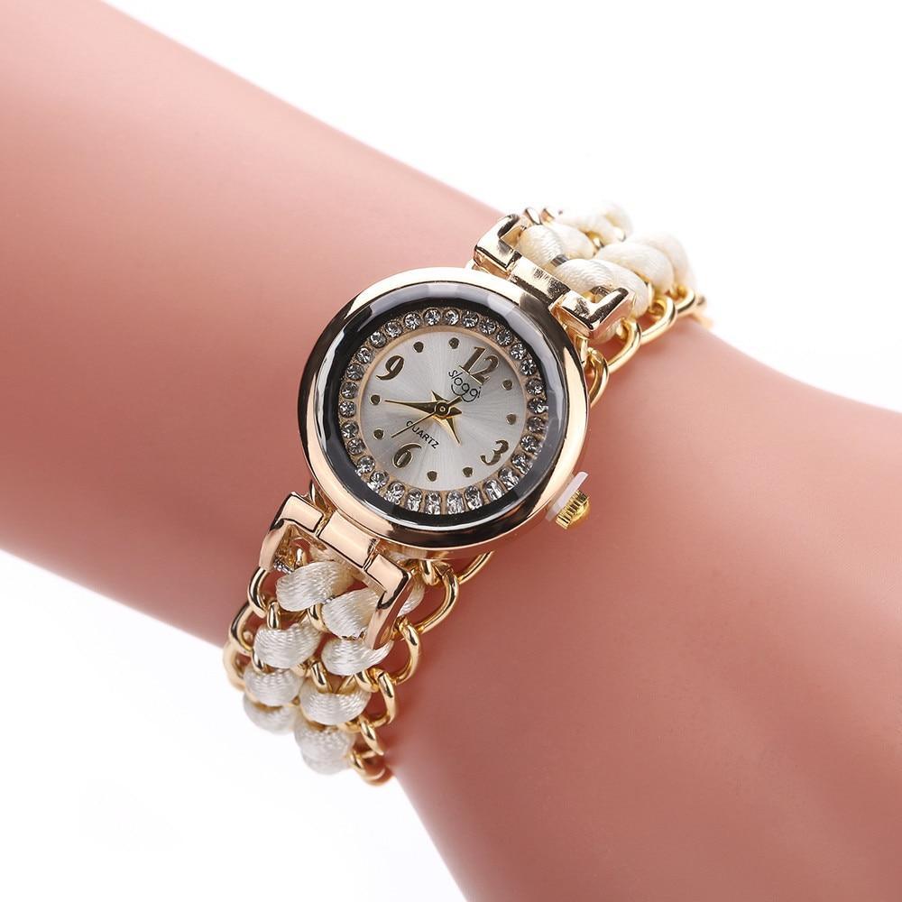 Montre Bracelet Ajustable Fait Main pour Femmes