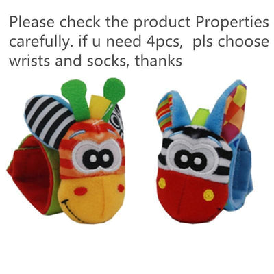 Colorful Wrist Rattles and Foot Socks for Infants