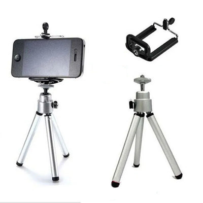 Mini Aluminum Tripod with Phone Clip