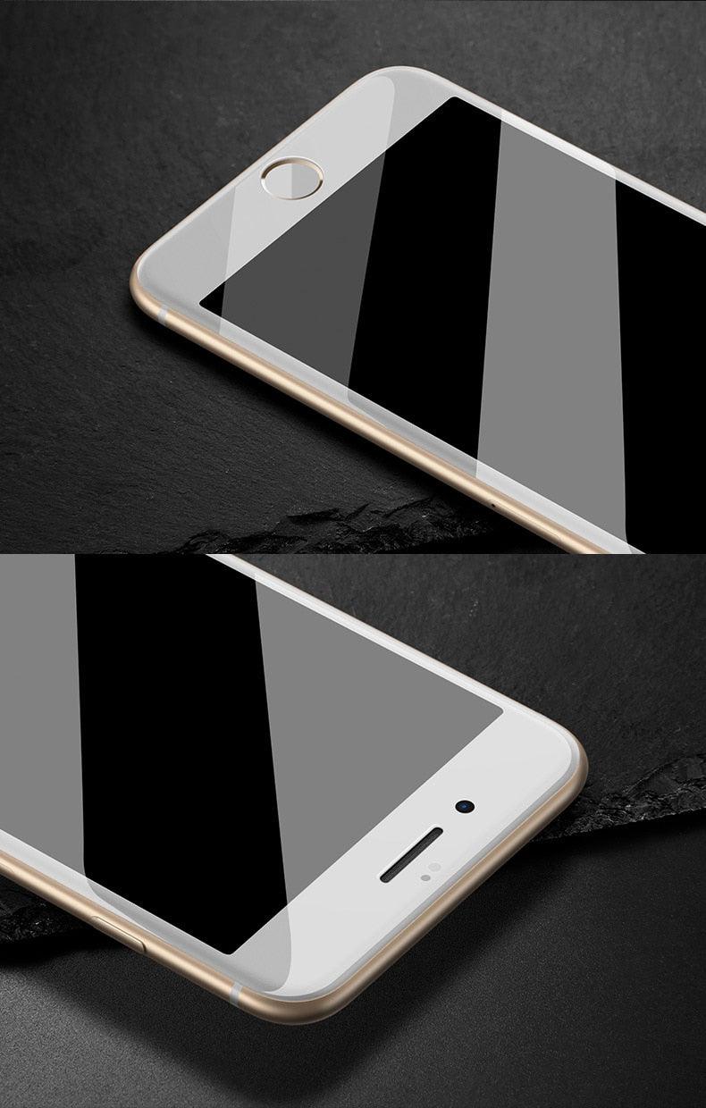 Protector de Pantalla de Vidrio Templado Curvo 5D para iPhone