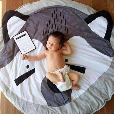 Premium Cotton Baby Play Mat - Soft Round Rug for Kids