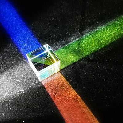 1Pcs Six-Sided X-Cube Bright Light Cube Stained Glass Prism Beam Splitting Prism Optical Experiment Instrument Optical Lens - Korvel