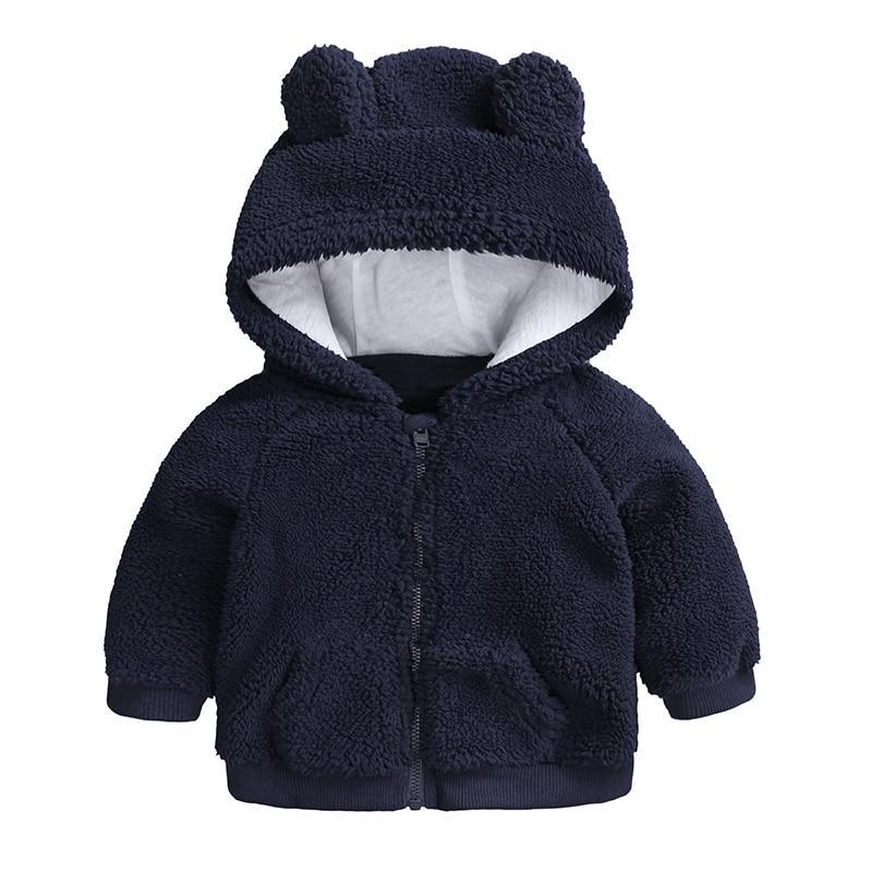 Winter Warm Cartoon Bear Hooded Jacket for Newborns