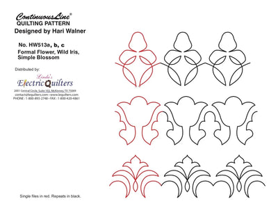 513 Floral 2 Pantograph by Hari Walner