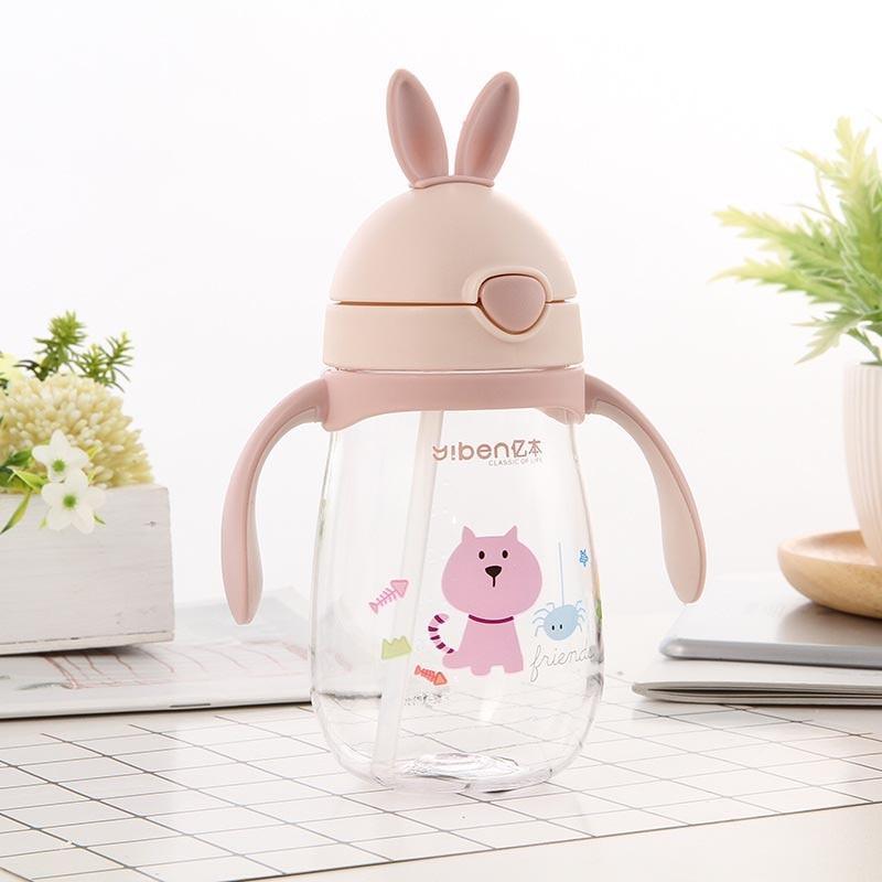 BPA-Free Rabbit Baby Feeding Cup with Straw - Ideal Training Cup for Kids - Korvel