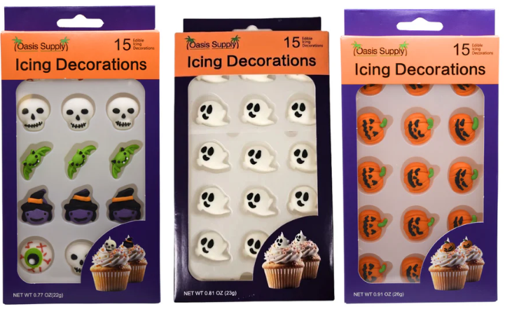 Décorations de gâteaux comestibles Halloween Oasis Supply - 45 pièces assorties