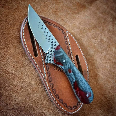 Stylish Premium Leather Cowboy Knife Sheaths with Robust Belt Loop - Korvel