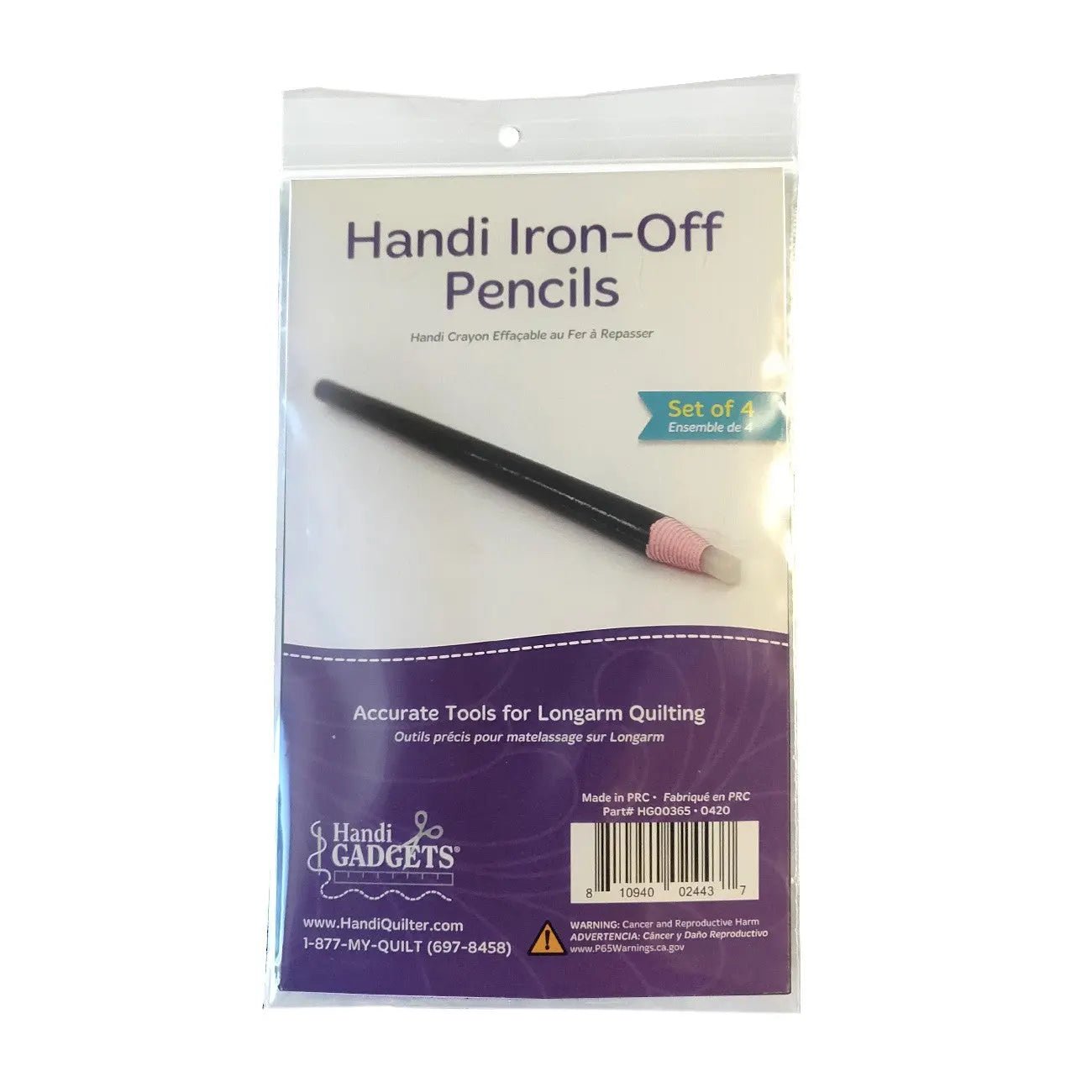 Handi Iron Off Pencils - 4-Pack for Quilting Precision