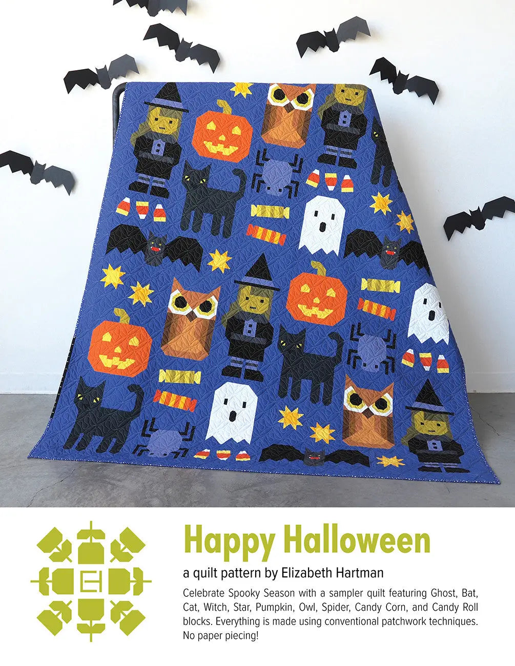 Modèle de Quilt Joyeux Halloween