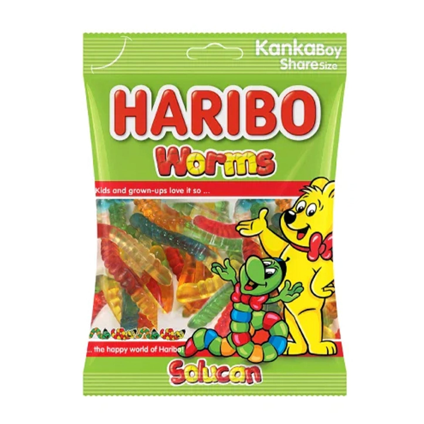 Haribo Sour Worms – 80g Bag