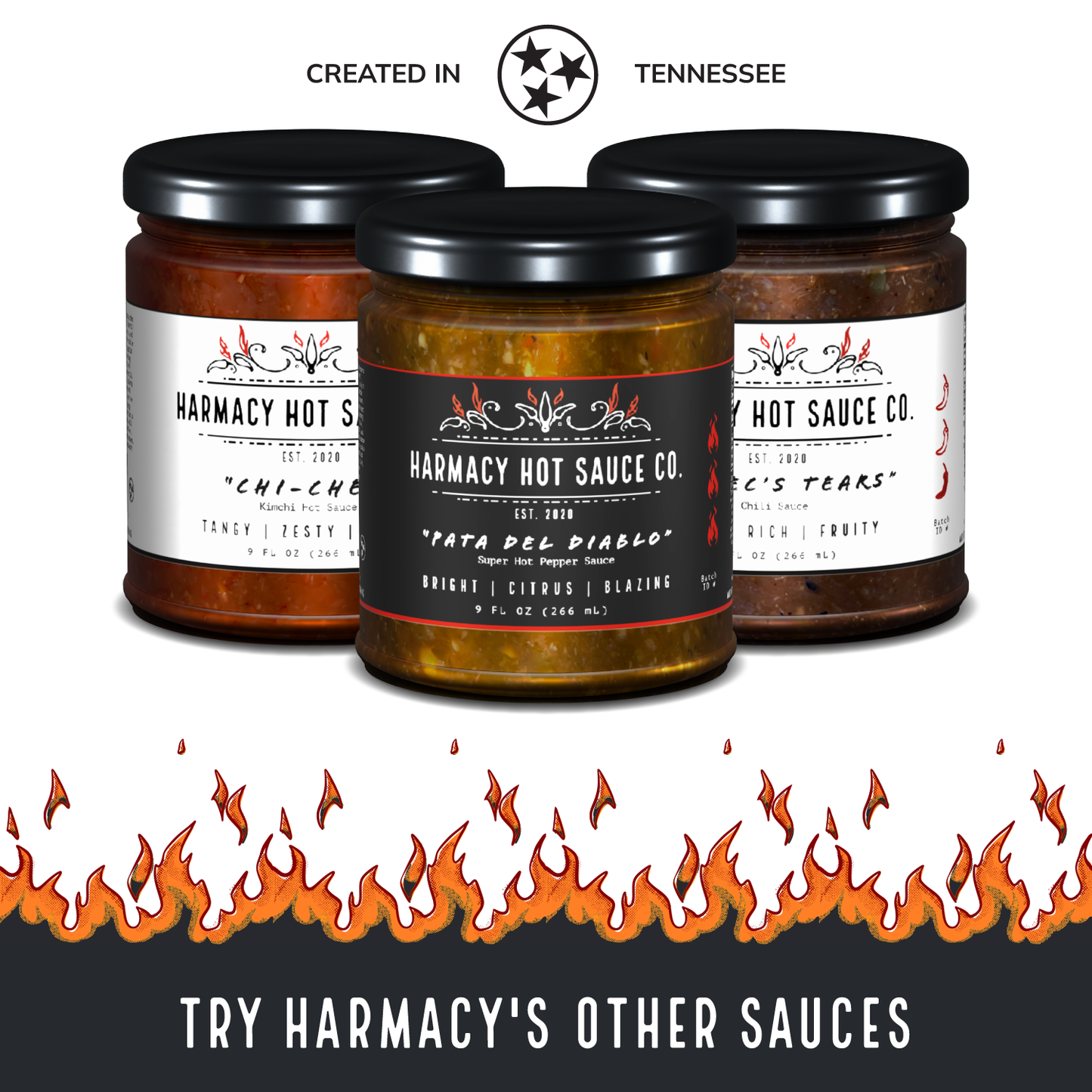 Brimstone Inferno - Sauce Tahini Extra Piquante et Poivrons Rouges Rôtis (9oz)